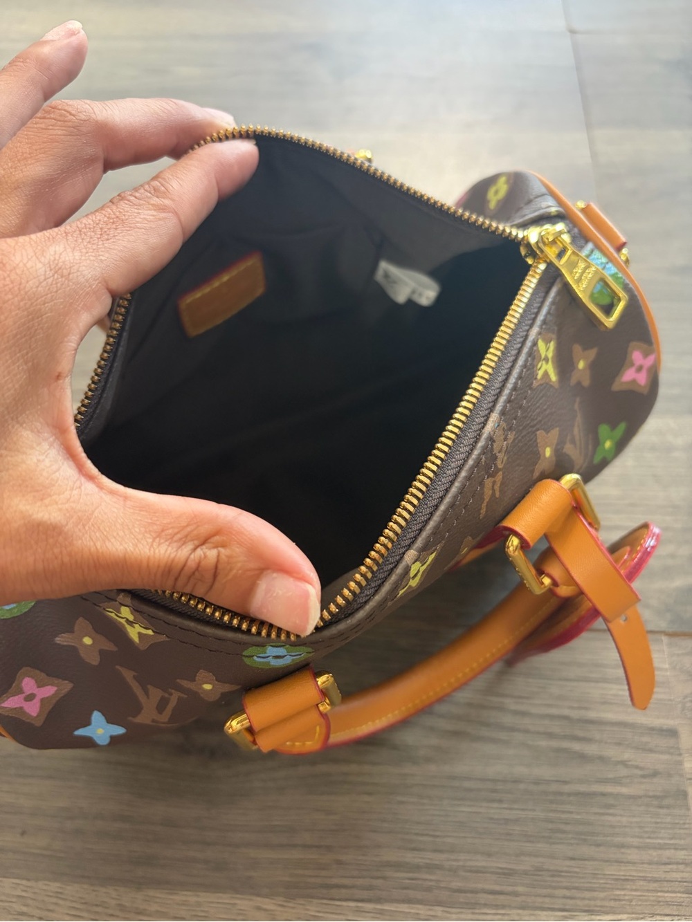 Multicolor Monogram Brown Mini Barrel Tote With Long Strap for Crossbody - Picture 3 of 4